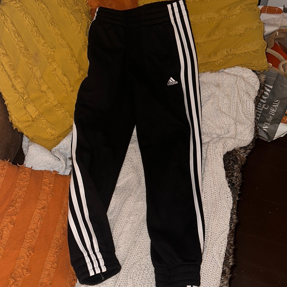 ADIDAS Youth Athletic Pants Size M Color Black